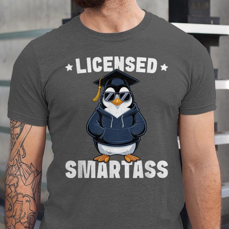 Graduation Penguin Licensed Smartass Graduate Unisex Jersey T-Shirt