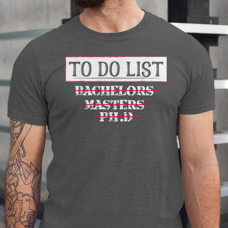 Graduation PhD Tee Bachelors Tee Masters Degree Shirts Unisex Jersey T-Shirt