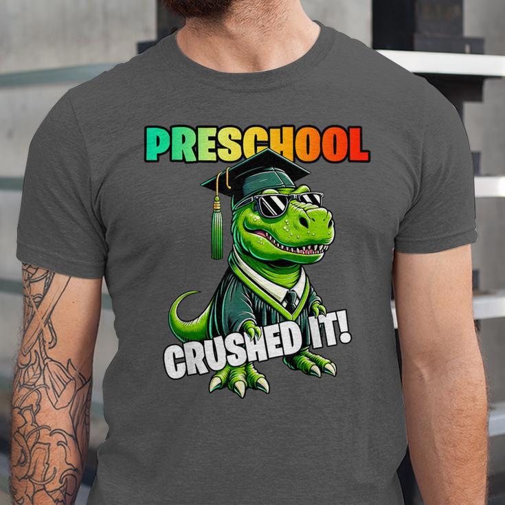 Graduation Preschool DinosaurRex Crushed It Boys Grad Unisex Jersey T-Shirt