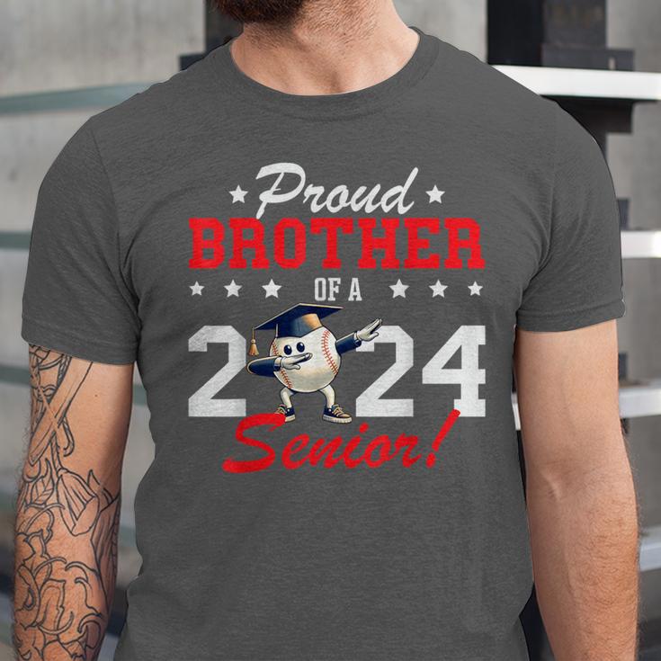 Graduation Proud Brother Of A 2024 Senior Baseball Player Unisex Jersey T-Shirt