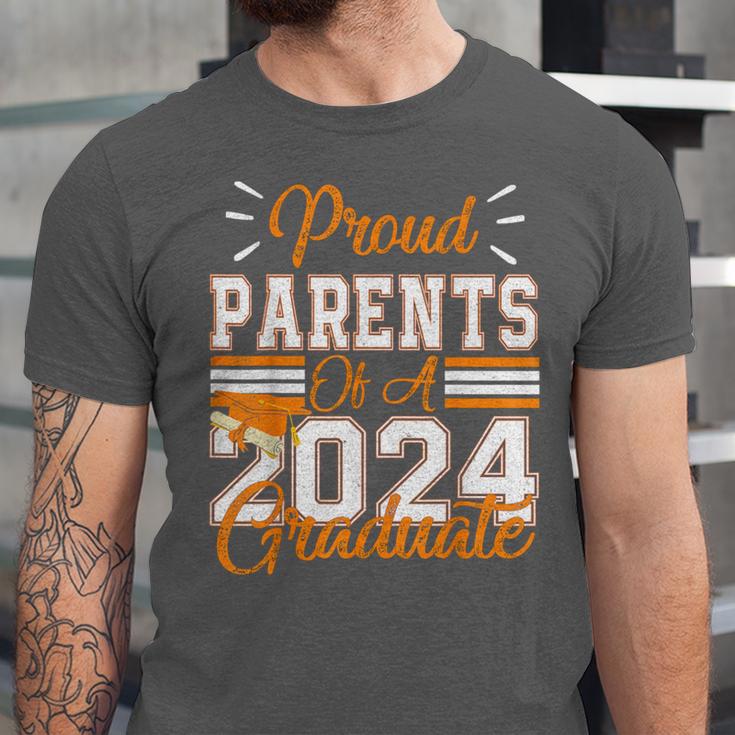 Graduation Proud Parents Of a 2024 Graduate For Mom And Dad Unisex Jersey T-Shirt