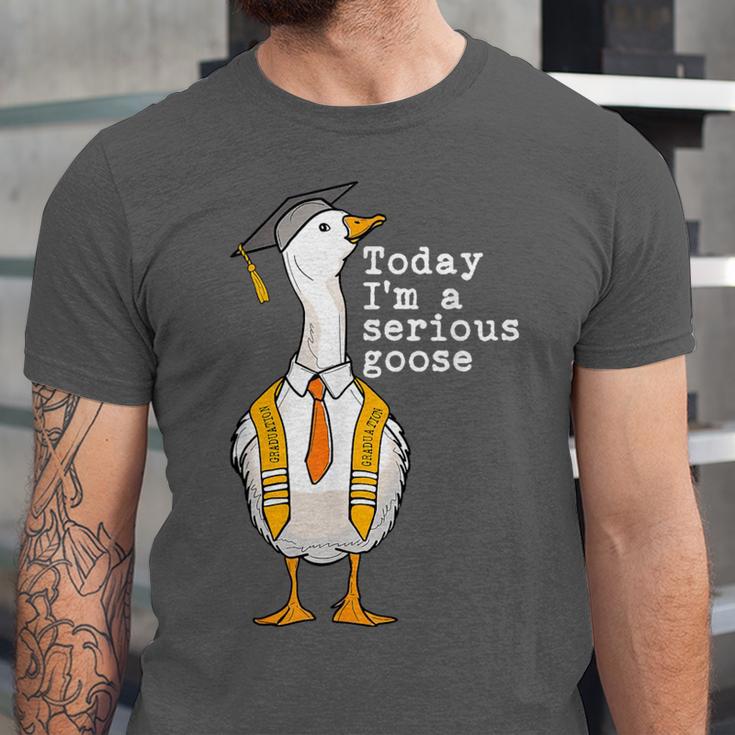 Graduation Senior Silly Goose Today Im A Serious Goose Unisex Jersey T-Shirt