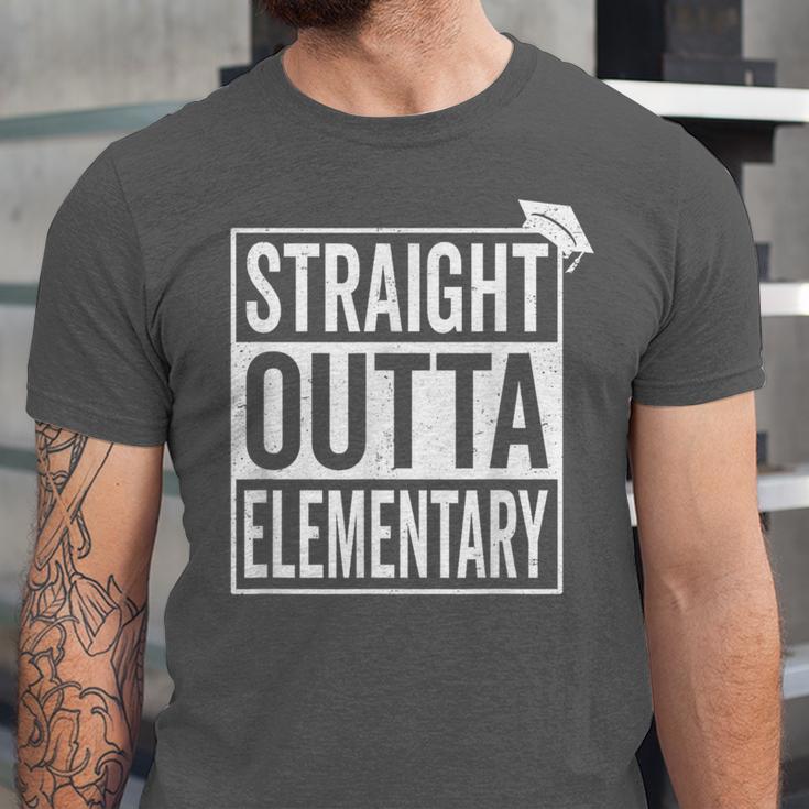Graduation Shirt Straight Outta Elementary Unisex Jersey T-Shirt