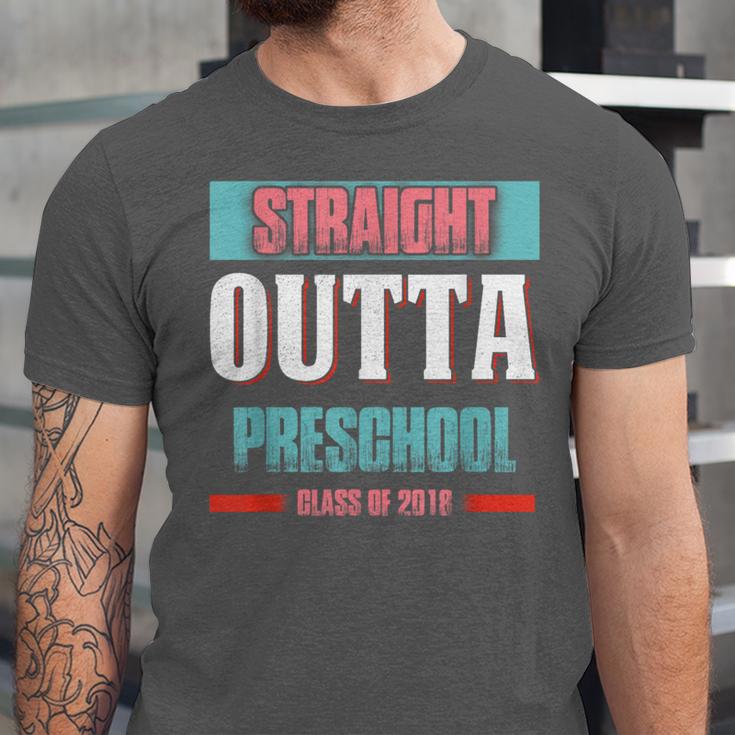 Graduation Shirt Straight Outta Preschool Class Of 2018 Tee Unisex Jersey T-Shirt