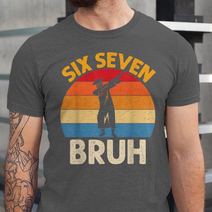 Graduation Six Seven Bruh Dabbing 67 Meme 6 7 Boys Kids Unisex Jersey T-Shirt
