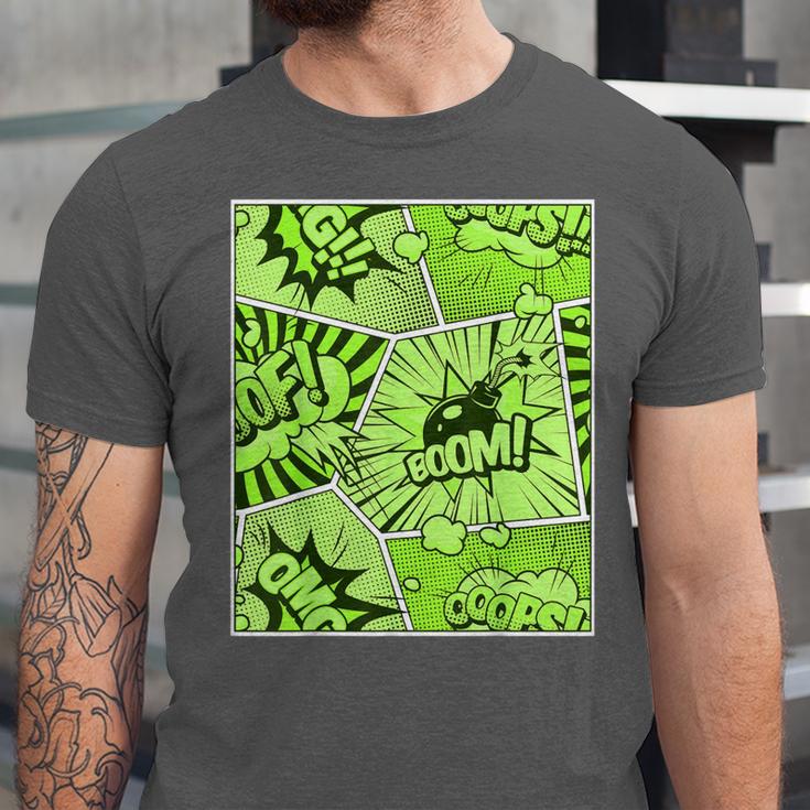 Green Comic Book Green Graphic Unisex Jersey T-Shirt