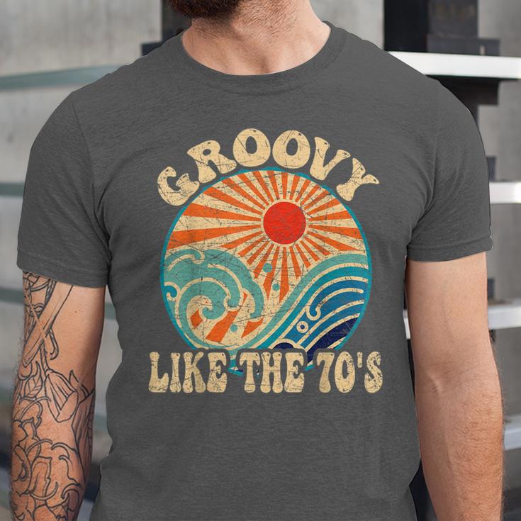 Groovy Like The 70s Aesthetic Nostalgia 1970's Retro Unisex Jersey T-Shirt