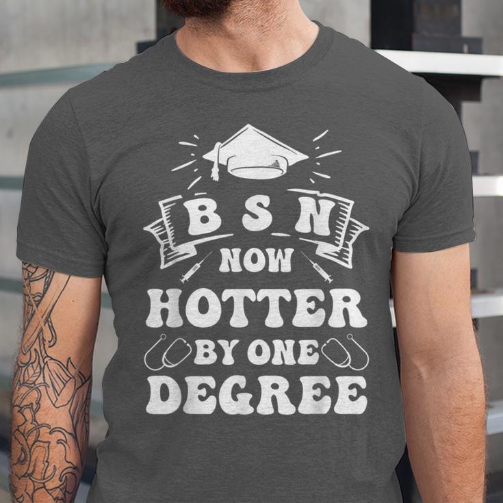 Groovy Nurse BSN Now Hotter By One Degree Graduation BSN RN Unisex Jersey T-Shirt
