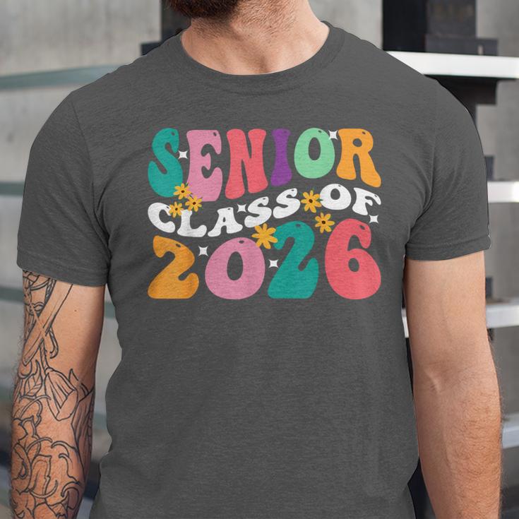 Groovy Senior Class Of 2026 My Last First Day Graduation 26 Unisex Jersey T-Shirt