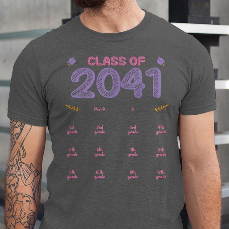 Grow With Me Graduation First Day Of School Class Of 2041 Unisex Jersey T-Shirt