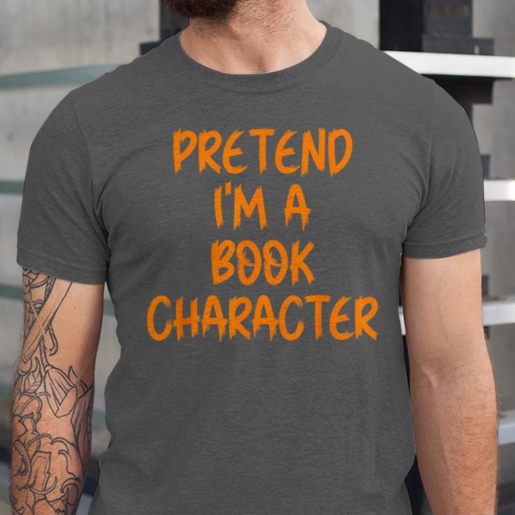 Halloween Pretend I'm Book Character Costume Lazy Adult Kids Unisex Jersey T-Shirt
