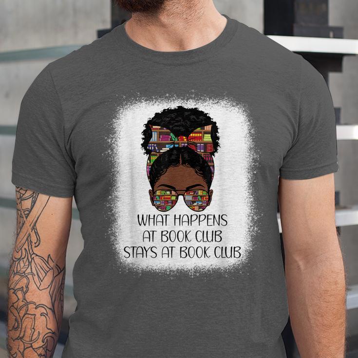 What Happens At Book Club Stays At Book Club Black Women Unisex Jersey T-Shirt