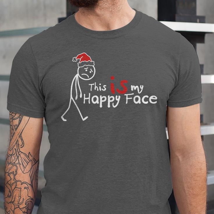 This Is My Happy Face List Christmas Introvert Unisex Jersey T-Shirt This Is My Happy Face List Christmas Introvert Unisex Jersey T-Shirt
