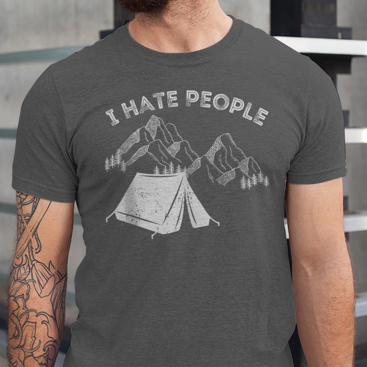 I Hate People Introvert Sarcastic I Love Camping Unisex Jersey T-Shirt I Hate People Introvert Sarcastic I Love Camping Unisex Jersey T-Shirt