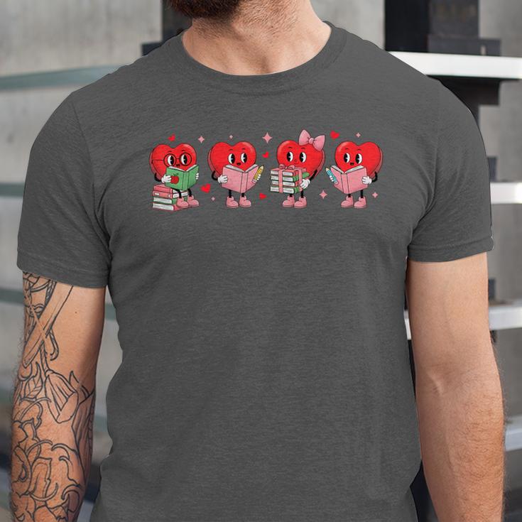 Heart Reading Books Valentine Teacher Library Book Lover Unisex Jersey T-Shirt Heart Reading Books Valentine Teacher Library Book Lover Unisex Jersey T-Shirt