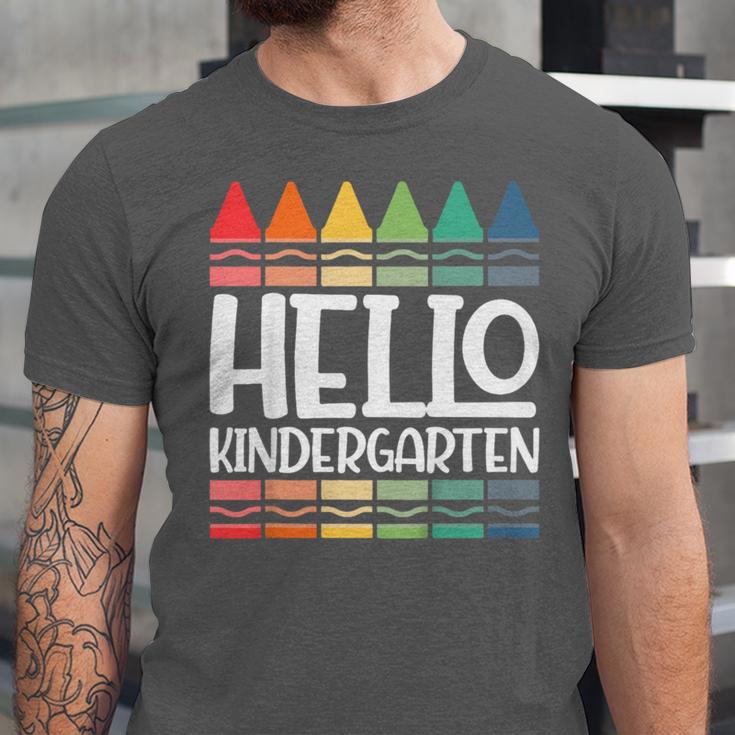 Hello Kindergarten First Day Back To School Graduation Unisex Jersey T-Shirt