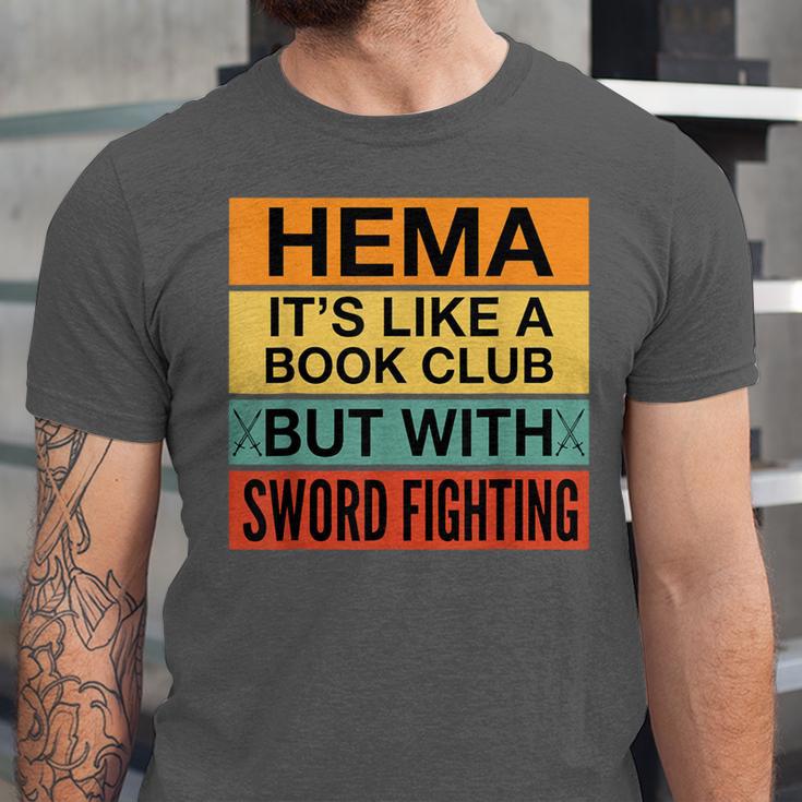 Hema Definition Like A Book Club With Swords Unisex Jersey T-Shirt