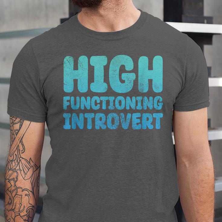 High Functioning Introvert Sarcasm Sarcastic Grunge Unisex Jersey T-Shirt High Functioning Introvert Sarcasm Sarcastic Grunge Unisex Jersey T-Shirt