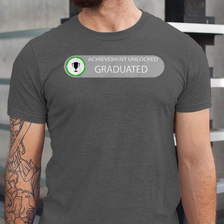 High School Or College Graduation Achievement Unlocked Unisex Jersey T-Shirt