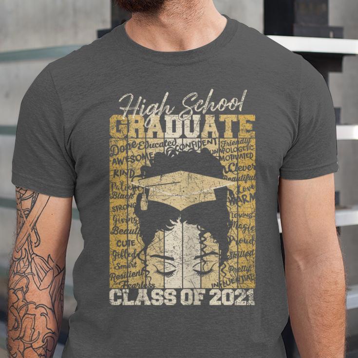 High School Graduate Queen Class Of 2021 Graduation Unisex Jersey T-Shirt