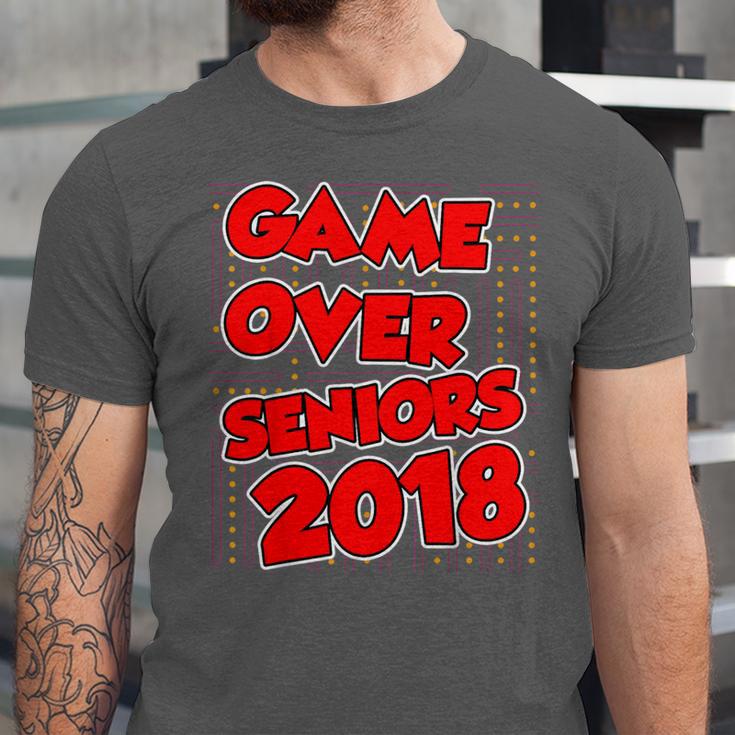 High School Graduation Tshirt Game Over Senior Class Of 2018 Unisex Jersey T-Shirt
