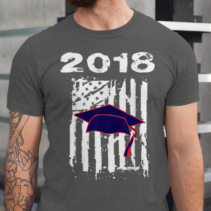 High School GraduationShirt Flag College Graduation Unisex Jersey T-Shirt