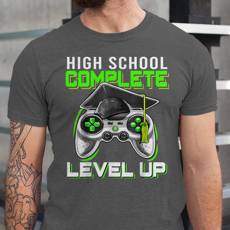 High School Level Complete Class Of 2024 Graduation Unisex Jersey T-Shirt