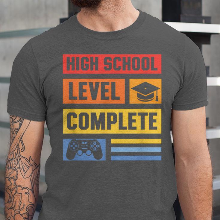 High School Level Complete Class Of 2024 Senior Graduation Unisex Jersey T-Shirt