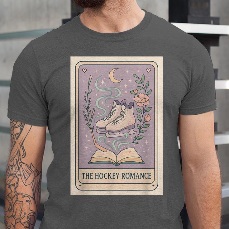 Hockey Romance Tarot Card Books Reader Cozy Reading Unisex Jersey T-Shirt