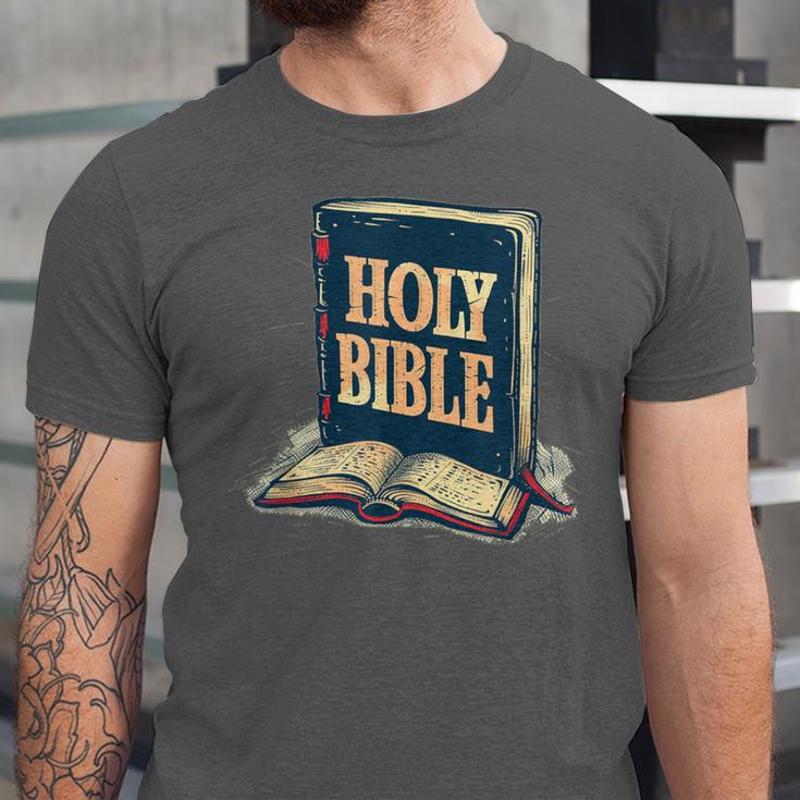Holy Book Costume For Jesus And Bible Lovers Unisex Jersey T-Shirt