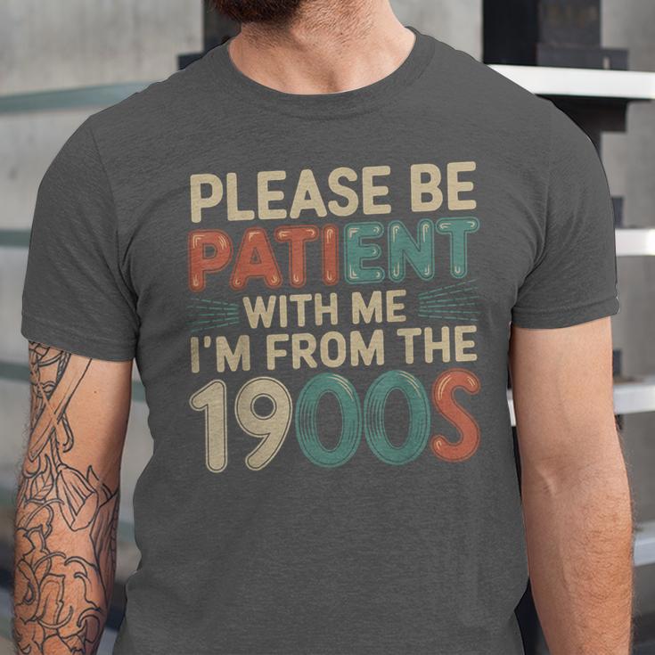 Humor Retro Please Be Patient With Me I'm From The 1900s Unisex Jersey T-Shirt