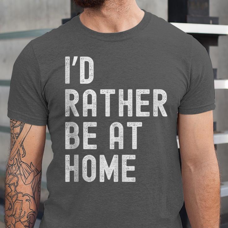 I'd Rather Be At Home Antisocial Introvert Tee Unisex Jersey T-Shirt