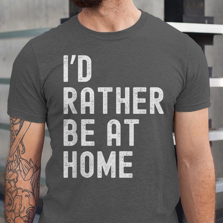 I'd Rather Be At Home Antisocial Introvert Tee Unisex Jersey T-Shirt
