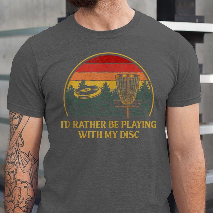 Id Rather Be Playing With My Disc Introvert Disc Golf Unisex Jersey T-Shirt Id Rather Be Playing With My Disc Introvert Disc Golf Unisex Jersey T-Shirt