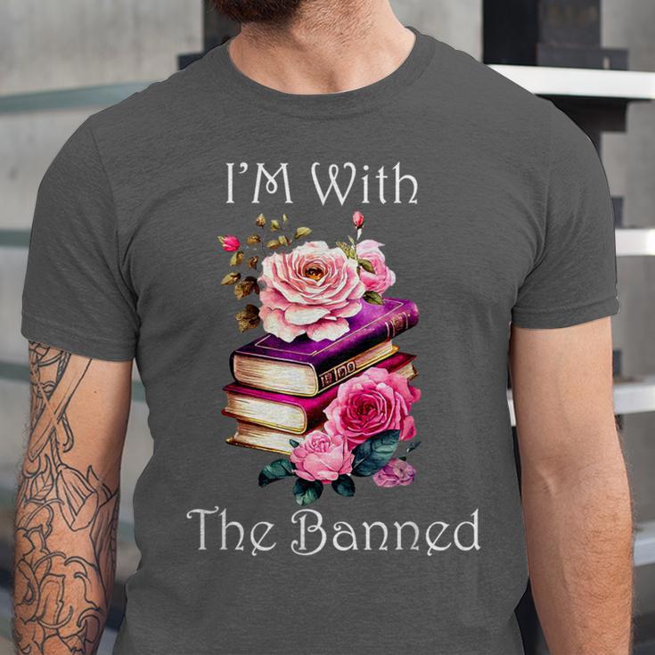 I'm With The Banned Books Bold Statement Against Censorshi Unisex Jersey T-Shirt