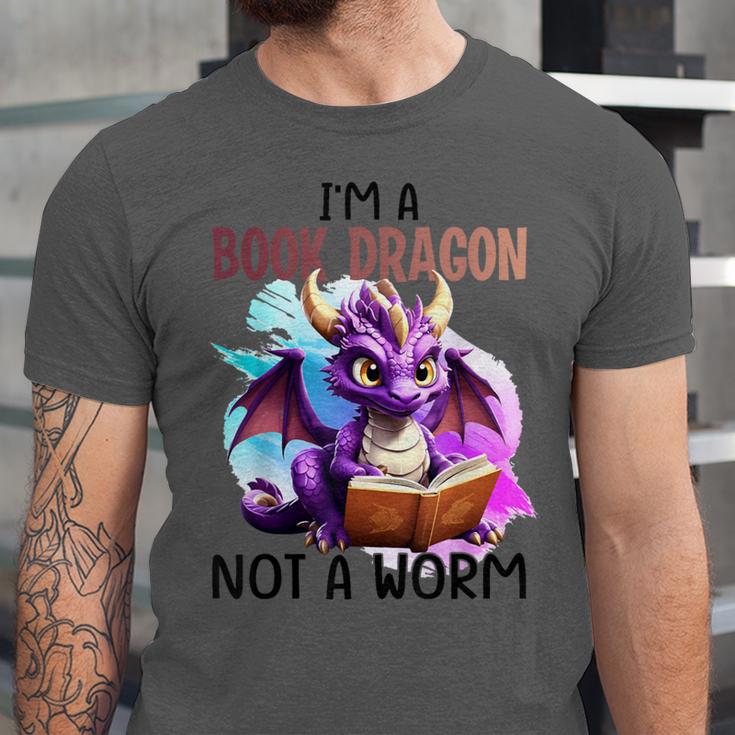 I'm A Book Dragon Not A Worm Unisex Jersey T-Shirt I'm A Book Dragon Not A Worm Unisex Jersey T-Shirt