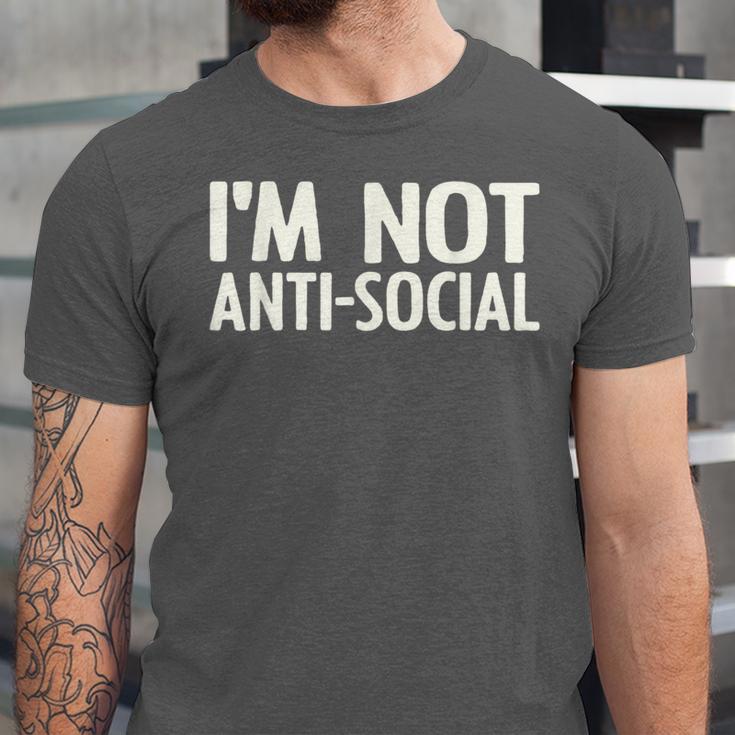 I'm Not Anti-Social I Introvert Unisex Jersey T-Shirt