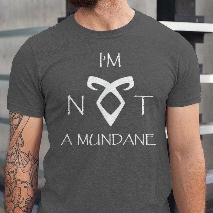 I'm Not a Mundane- Mortal Instruments Fantasy Book Lover Unisex Jersey T-Shirt I'm Not a Mundane- Mortal Instruments Fantasy Book Lover Unisex Jersey T-Shirt