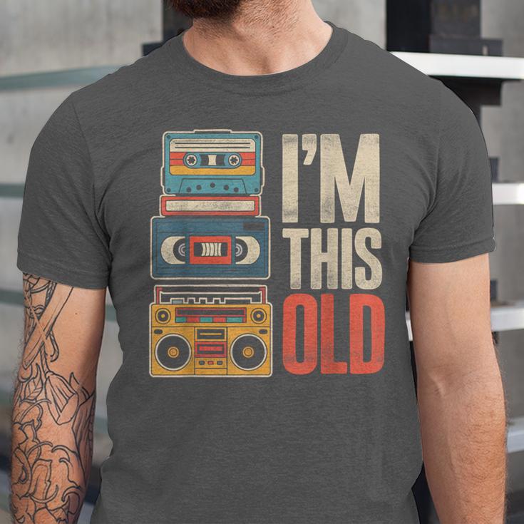 I'm This Old Vintage Cassette Tape Nostalgia Unisex Jersey T-Shirt