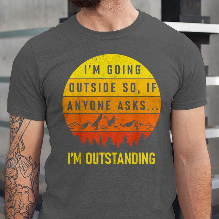 I'm Outstanding Retro Introvert Mountain Trip Lover Unisex Jersey T-Shirt