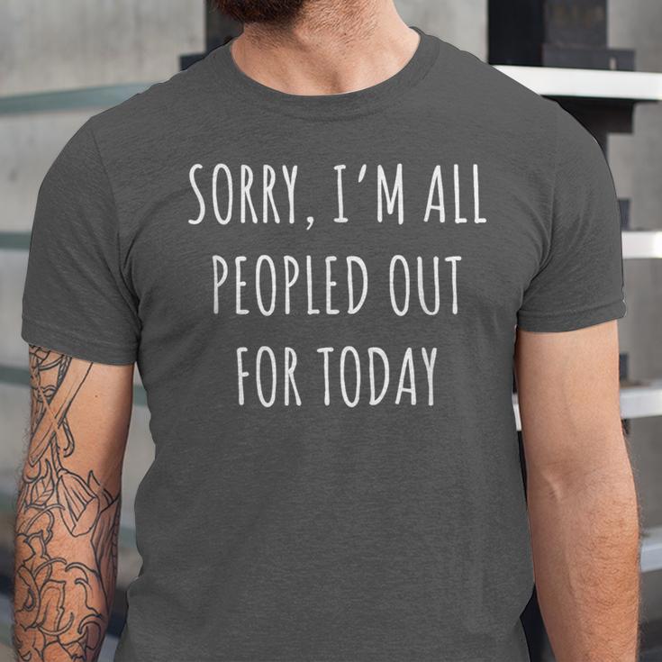 I'm All Peopled Out Introvert Unisex Jersey T-Shirt