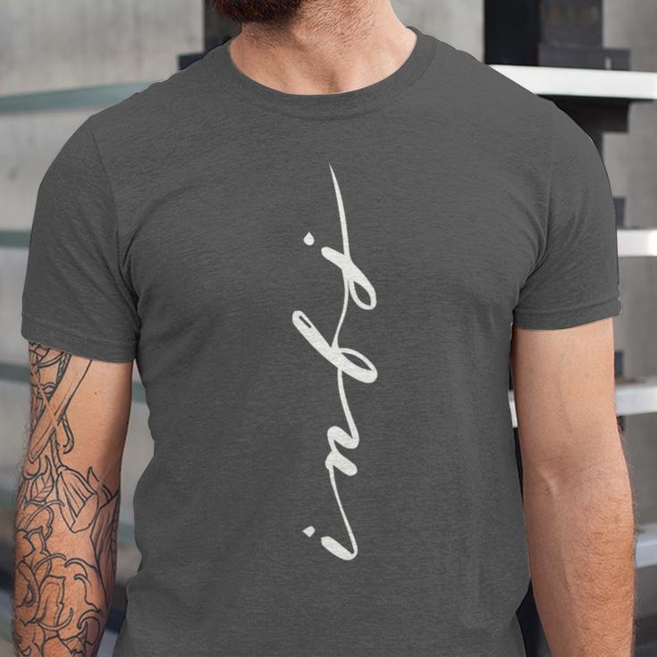 INFJ Introvert Personality Psychology Vertical Writing Unisex Jersey T-Shirt