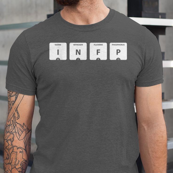 INFP Mediator Personality Type Periodic Table Introvert Unisex Jersey T-Shirt