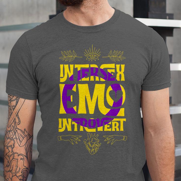 Intersex Emo Introvert Pride Trendy Mystic Teen Goth Style Unisex Jersey T-Shirt
