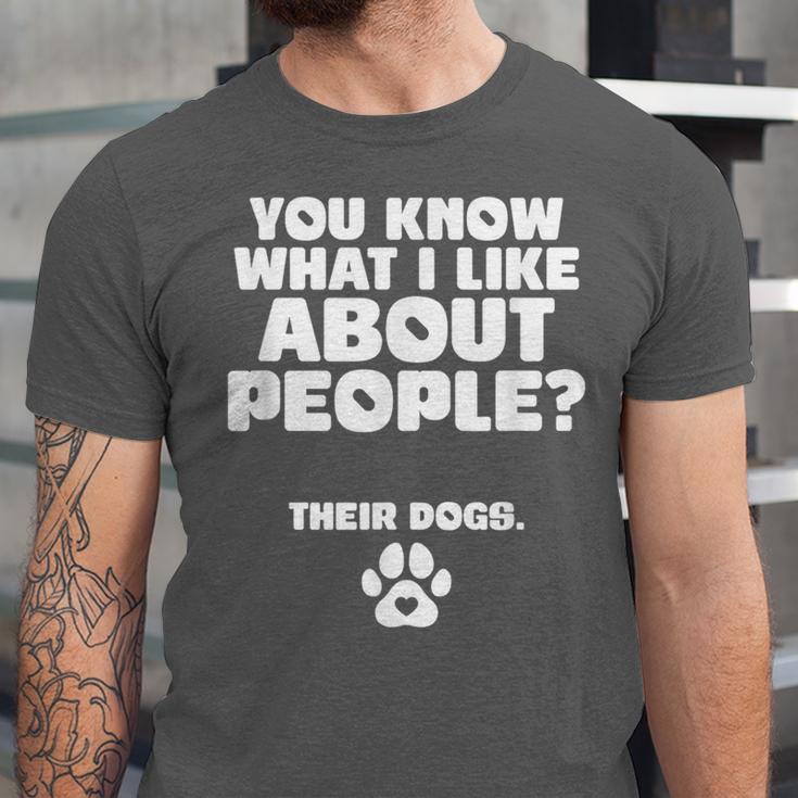 Introvert Animal Dog Owner Unisex Jersey T-Shirt