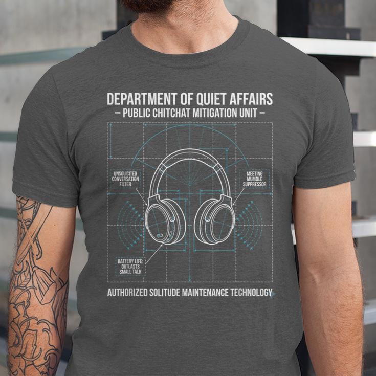 Introvert Anti Social Public Chitchat Mitigation Unisex Jersey T-Shirt