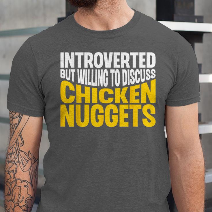 Introvert Antisocial Chicken Nugget Lover Foodie Unisex Jersey T-Shirt Introvert Antisocial Chicken Nugget Lover Foodie Unisex Jersey T-Shirt