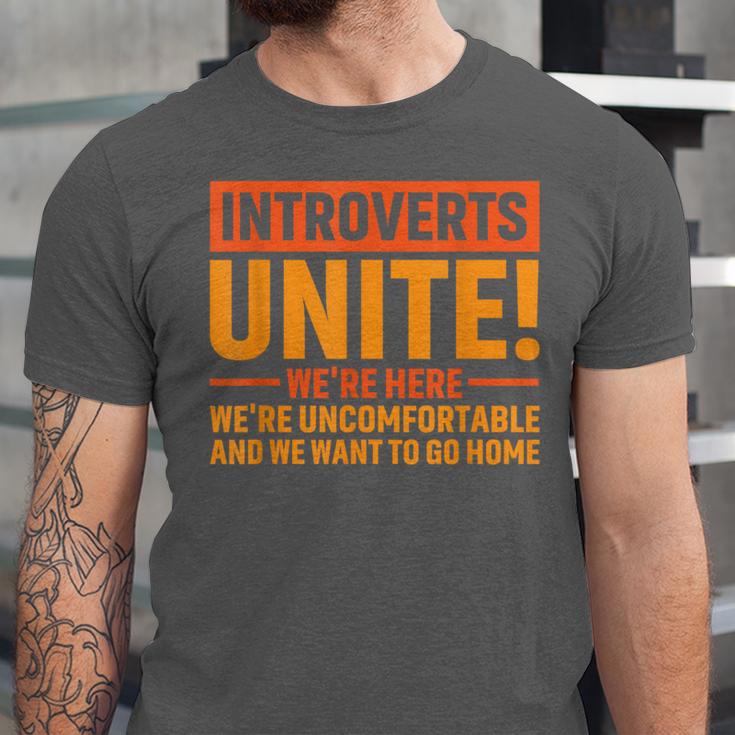 Introvert Antisocial Sarcasm Introverts Unite Anti Social Unisex Jersey T-Shirt