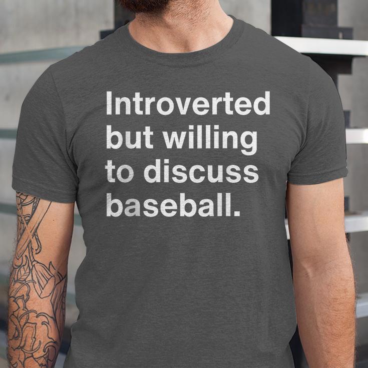Introvert Baseball Player Fan Unisex Jersey T-Shirt Introvert Baseball Player Fan Unisex Jersey T-Shirt