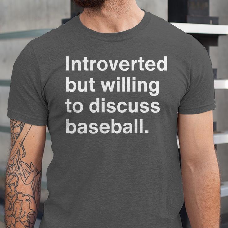 Introvert Baseball Player Fan Unisex Jersey T-Shirt